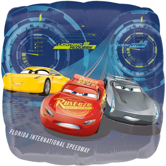 Globo foil Cars 3 cuadrado 43 cm