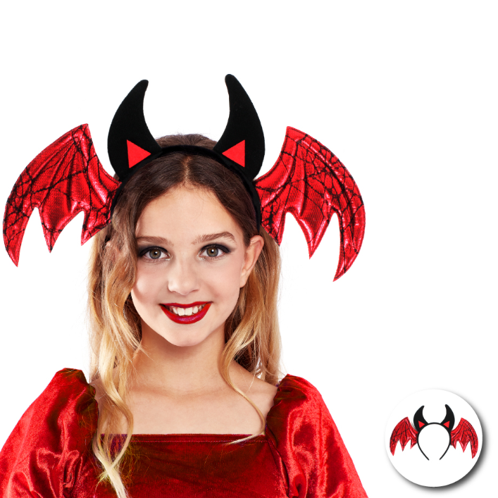 Diadema Murciélago con Cuerno Halloween