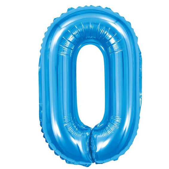 Globo Foil Número Gigante Aluminio 100cm (40") Azul
