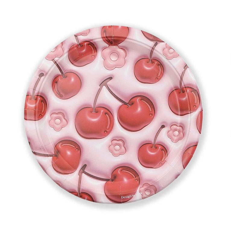 Platos Cartón Cereza 6 uds - 18cm y 23cm