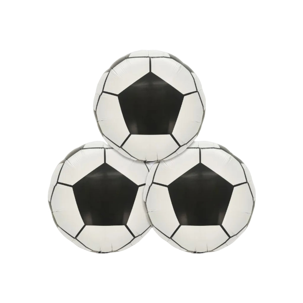 Globos Foil Balón de Fútbol 25 cm 3 uds