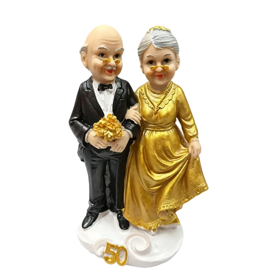 Figura Tarta 50 Aniversario Pareja 10 cm
