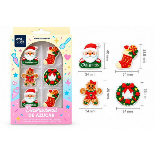 Decoraciones de Azúcar Sweet Christmas 8 uds