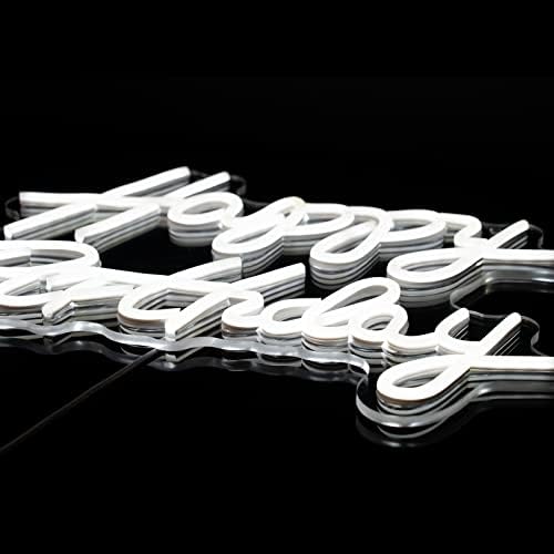 Letrero Neón LED Happy Birthday 500x350mm