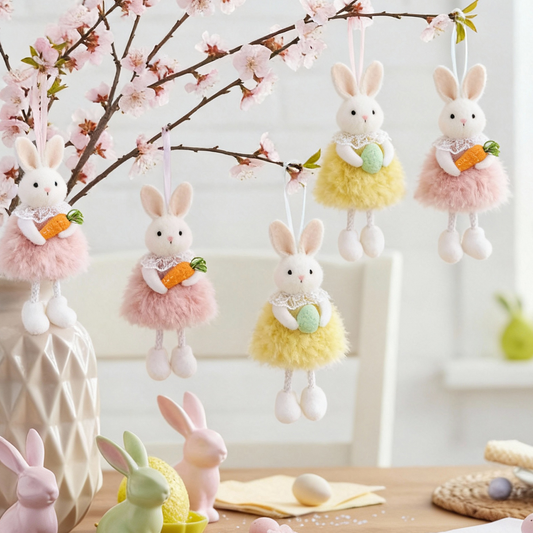 COLGANTE CONEJO PASCUA 16CM SURTIDO