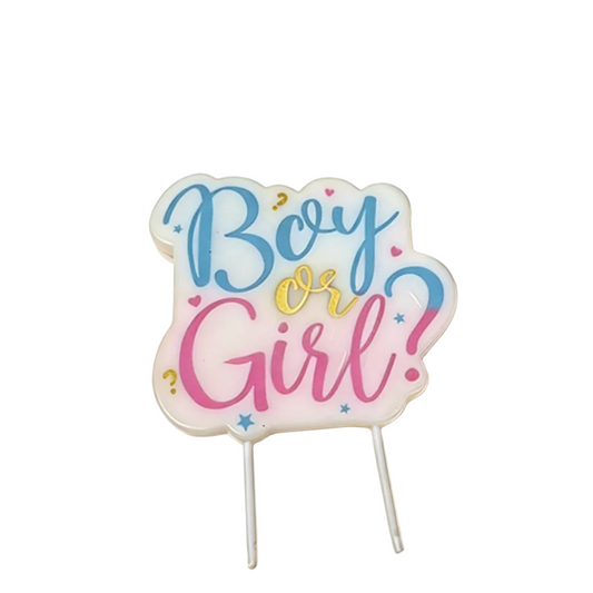 Vela Decorativa ¿Niño o Niña? para Revelación de Género