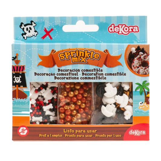 Sprinkles Decorativos Temática Pirata 70g (3x23,3g)
