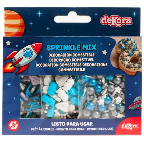 Sprinkles Decorativos Temática Astronauta 70g (3x23,3g)