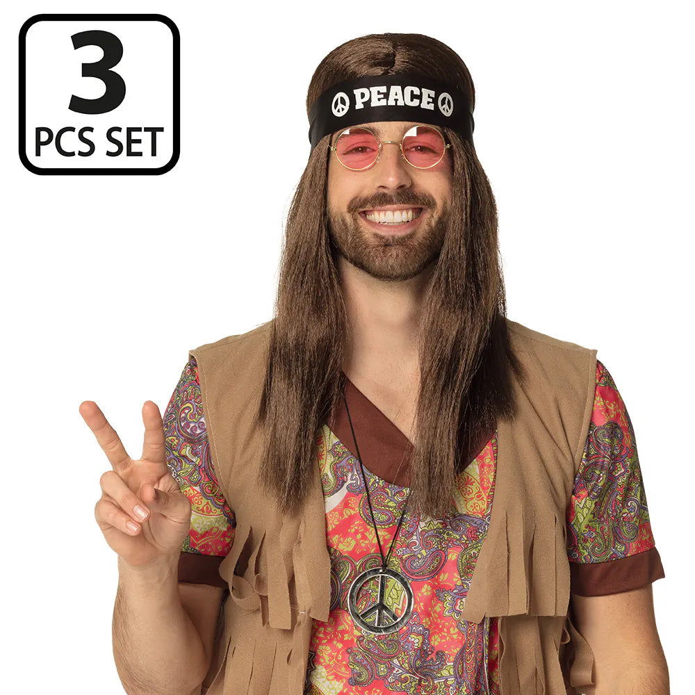 Set Peace Diadema, Gafas de Fiesta y Collar