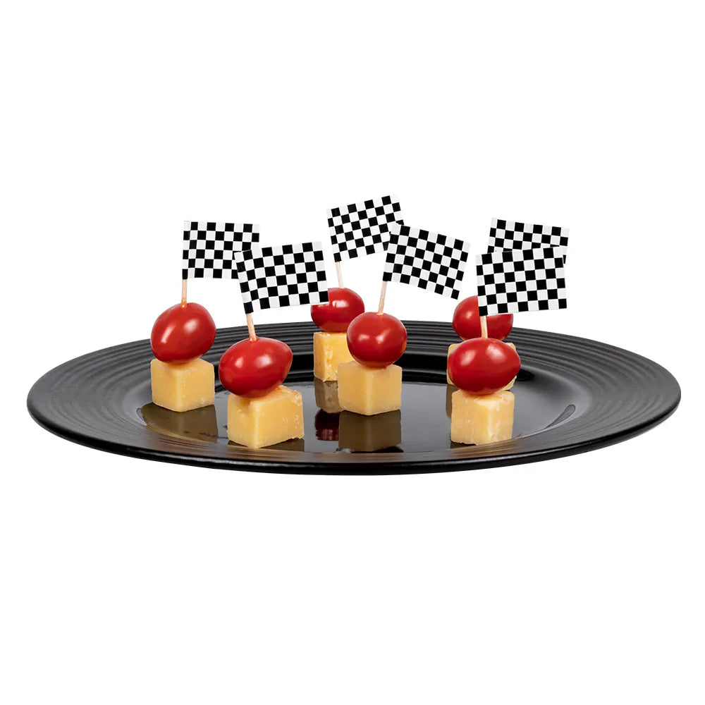 Palillos con Bandera Racing 7 cm 24 uds
