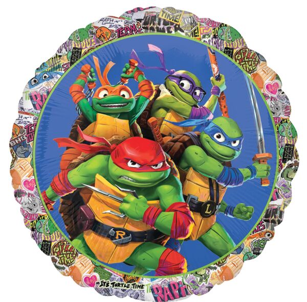 Globo Foil Tortugas Ninja Vacío 43cm