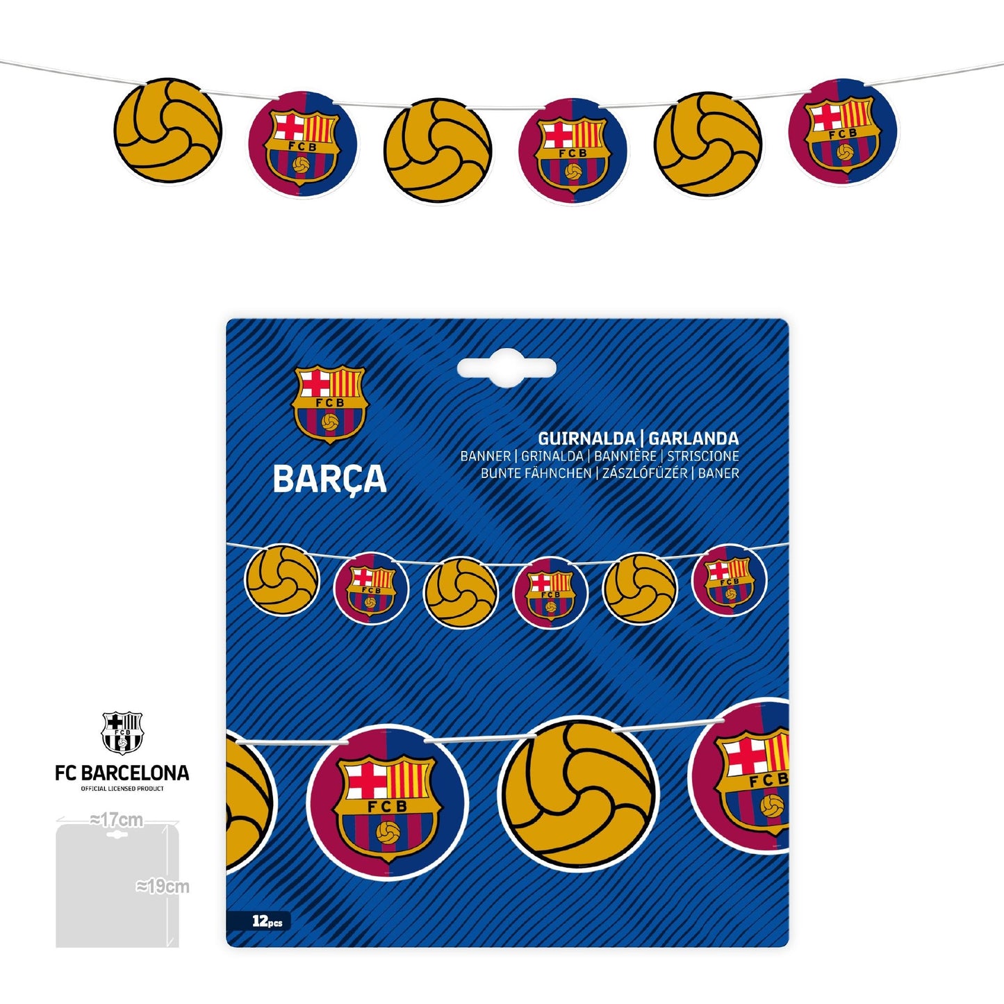 Guirnalda Círculos Balón y Escudo Fútbol