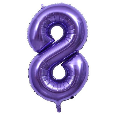 Globo Foil Número Gigante 100 cm (40") Morado Oscuro