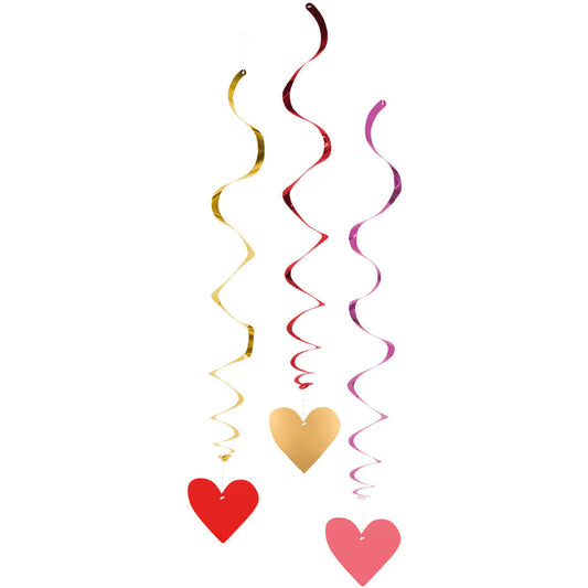 Set 3 Espirales Decorativas Love Doble Cara 85 cm