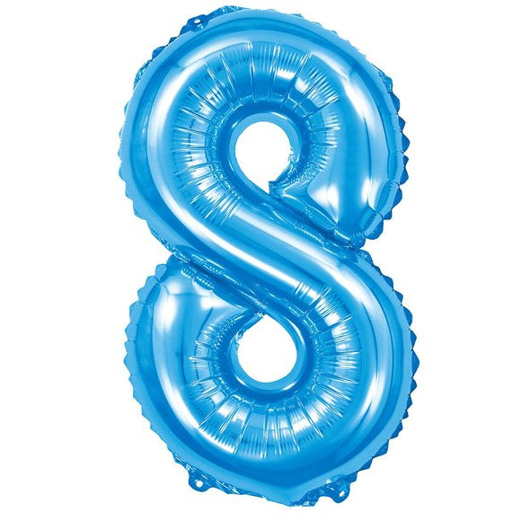 Globo Foil Número Gigante Aluminio 100cm (40") Azul