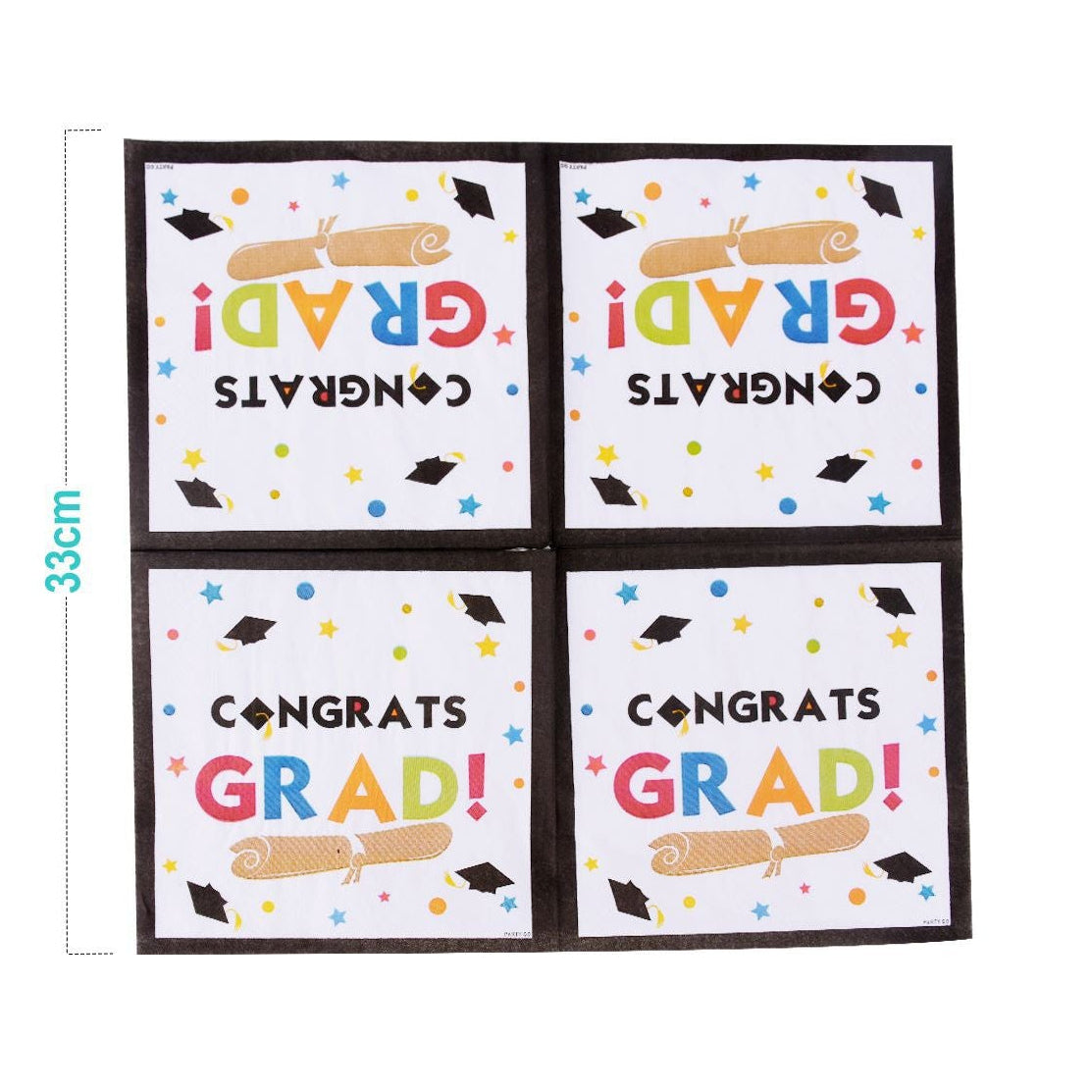 Servilletas Papel Graduación Congrats 33x33cm - Pack 10 uds