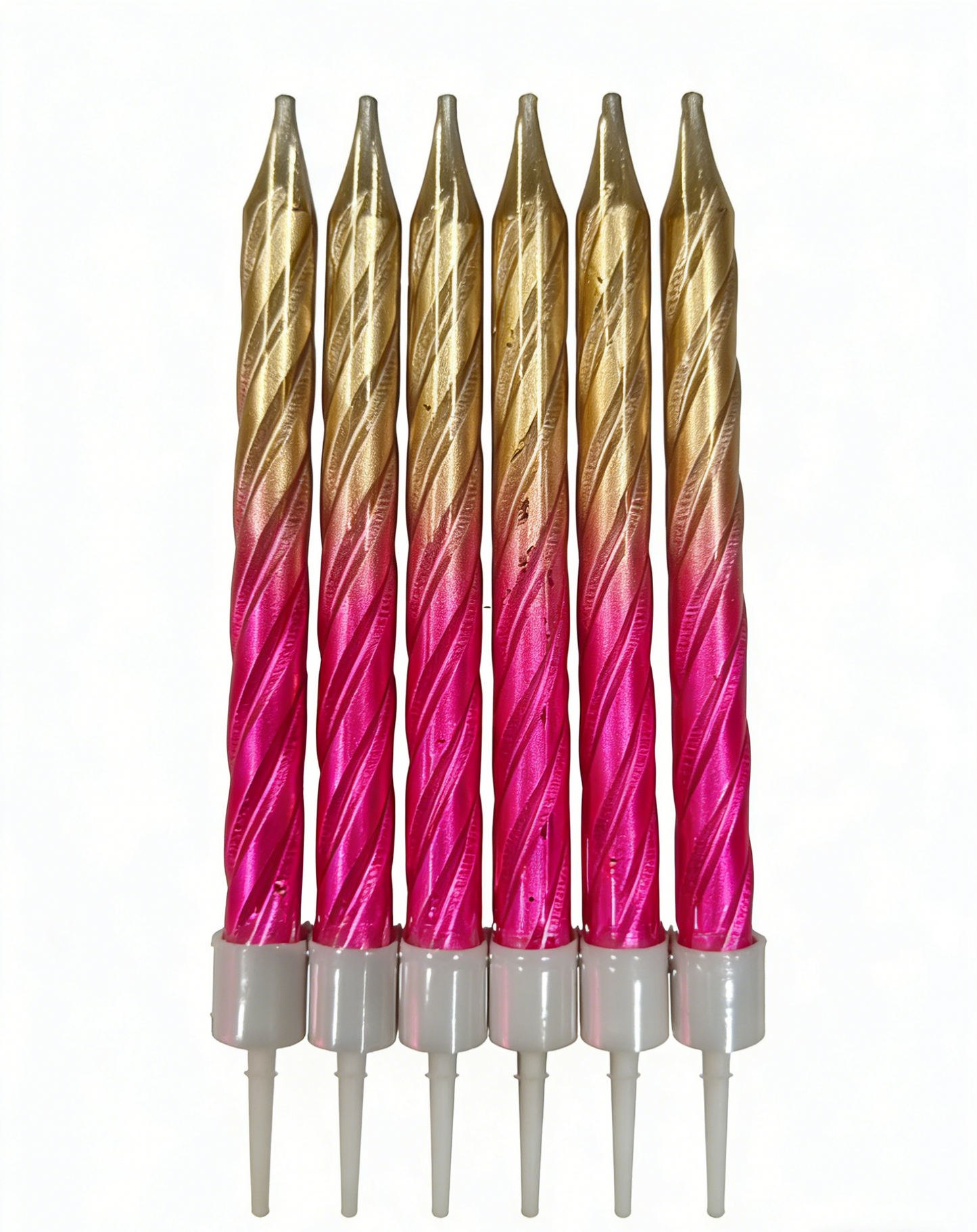 Vela Espirales de Colores 6cm 6uds