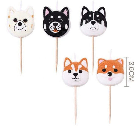 Vela Forma Puppies Surtidos 5uds