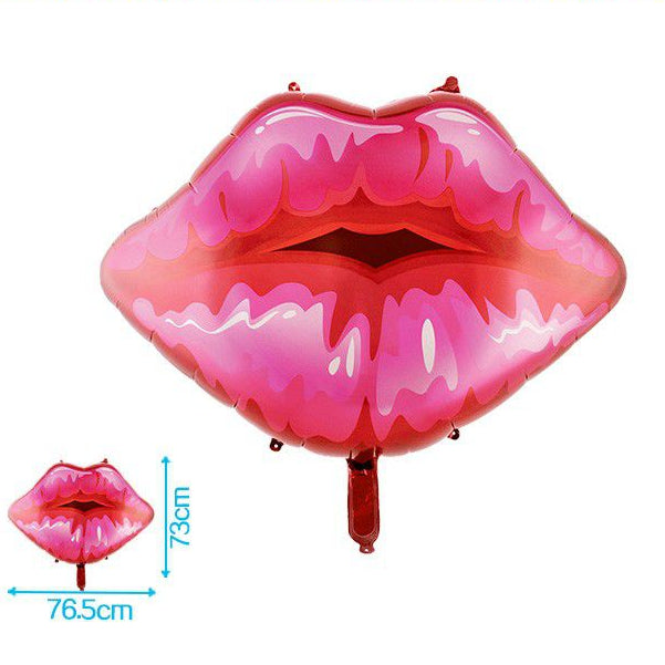 Globo Mylar Labios Rojos 76,5 x 73 cm