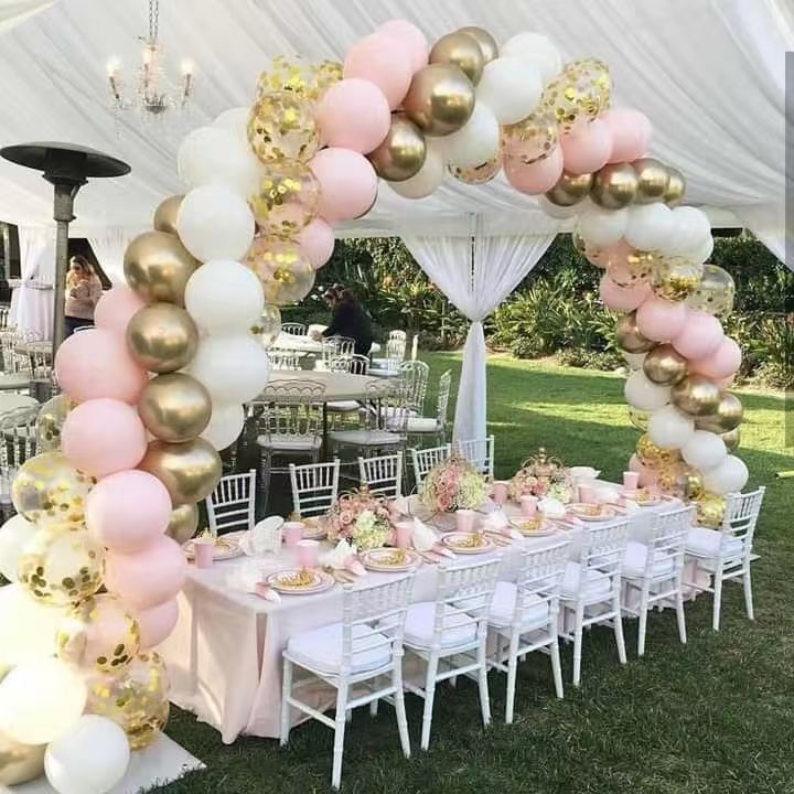 Arco Elíptico de Metal Dorado para Globos 2*3m