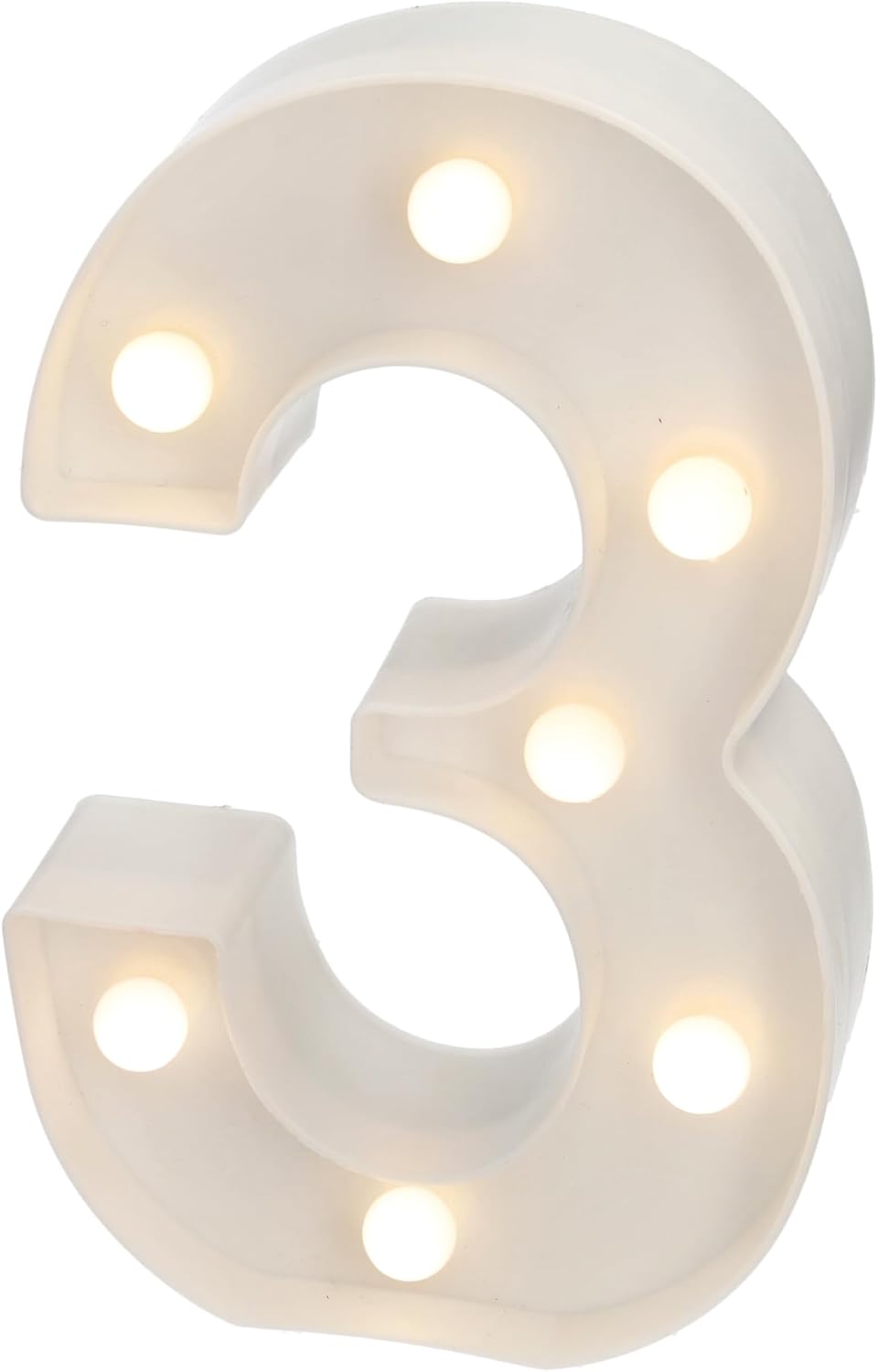 Número Luminoso LED Luz Blanca Cálida 22x14 cm | 0-9