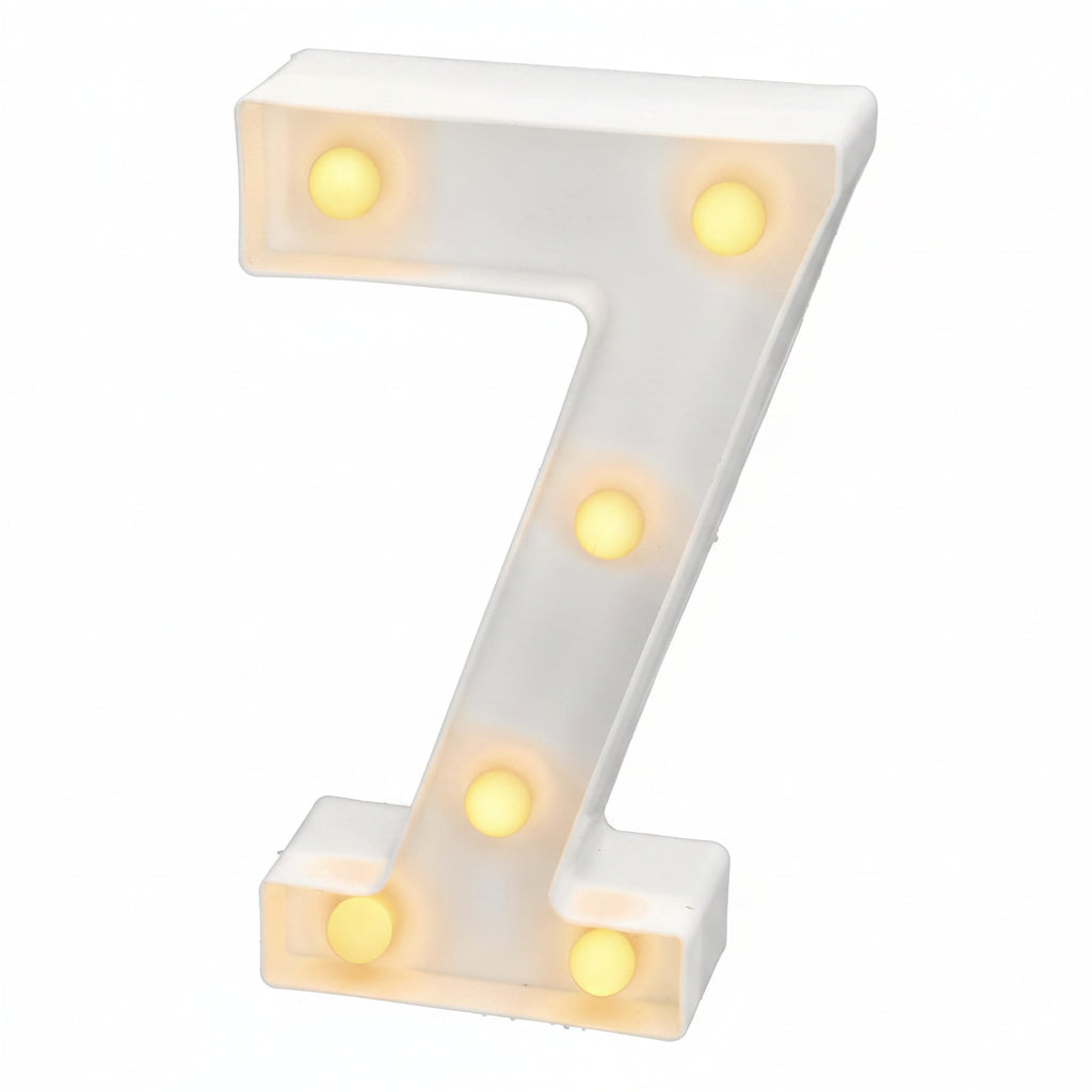 Número Luminoso LED Luz Blanca Cálida 22x14 cm | 0-9