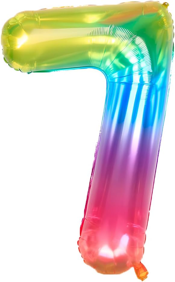 Globo Foil Número Gigante Transparente Jelly 86 cm (32")
