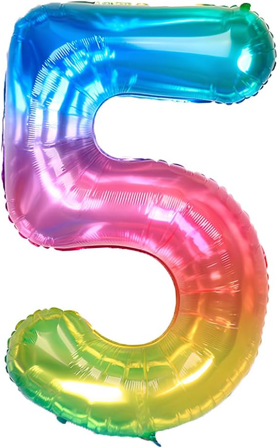 Globo Foil Número Gigante Transparente Jelly 86 cm (32")