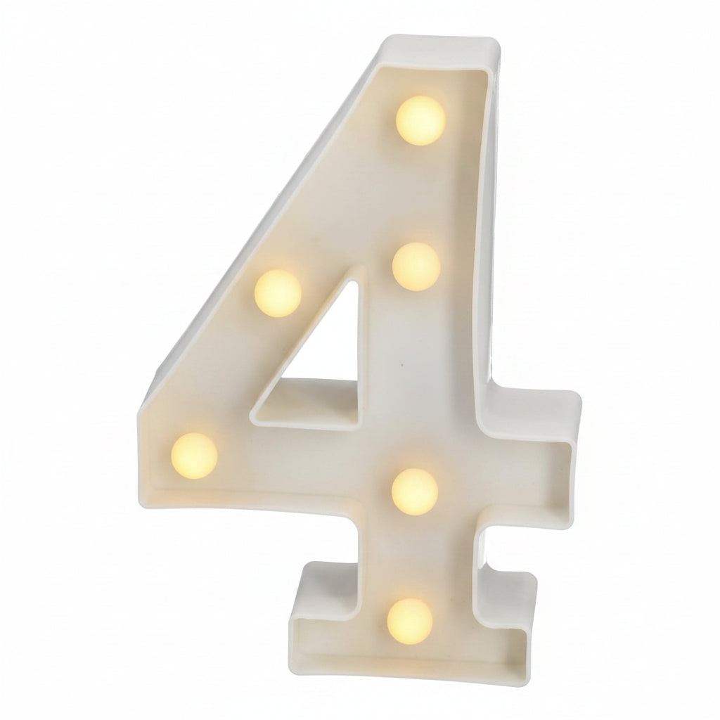 Número Luminoso LED Luz Blanca Cálida 22x14 cm | 0-9