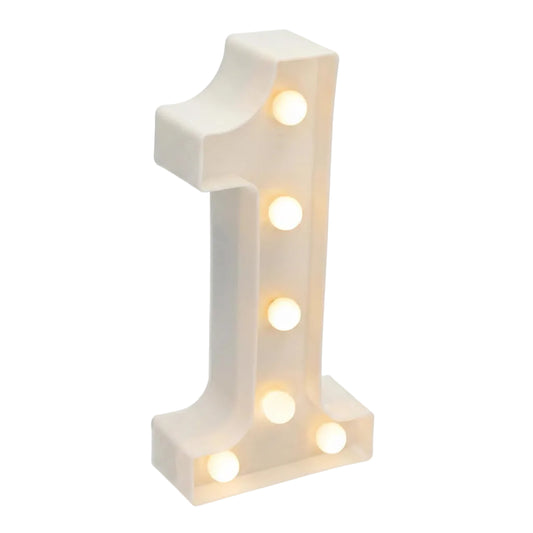 Número Luminoso LED Luz Blanca Cálida 22x14 cm | 0-9