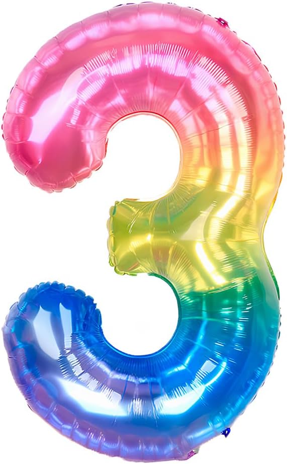 Globo Foil Número Gigante Transparente Jelly 86 cm (32")