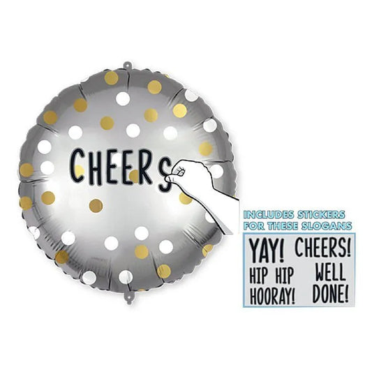 Globo Foil Happy Birthday Personalizable 46cm Plata