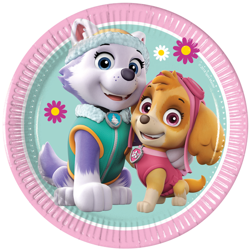 Platos Patrulla Canina Rosa 20cm 8uds