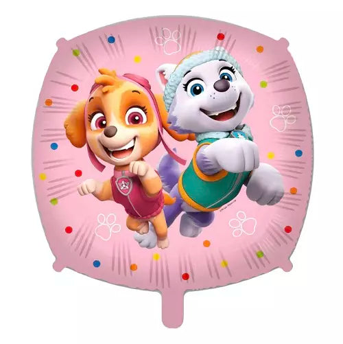 Globo Foil Cuadrado Paw Patrol Skye y Everest 46 cm