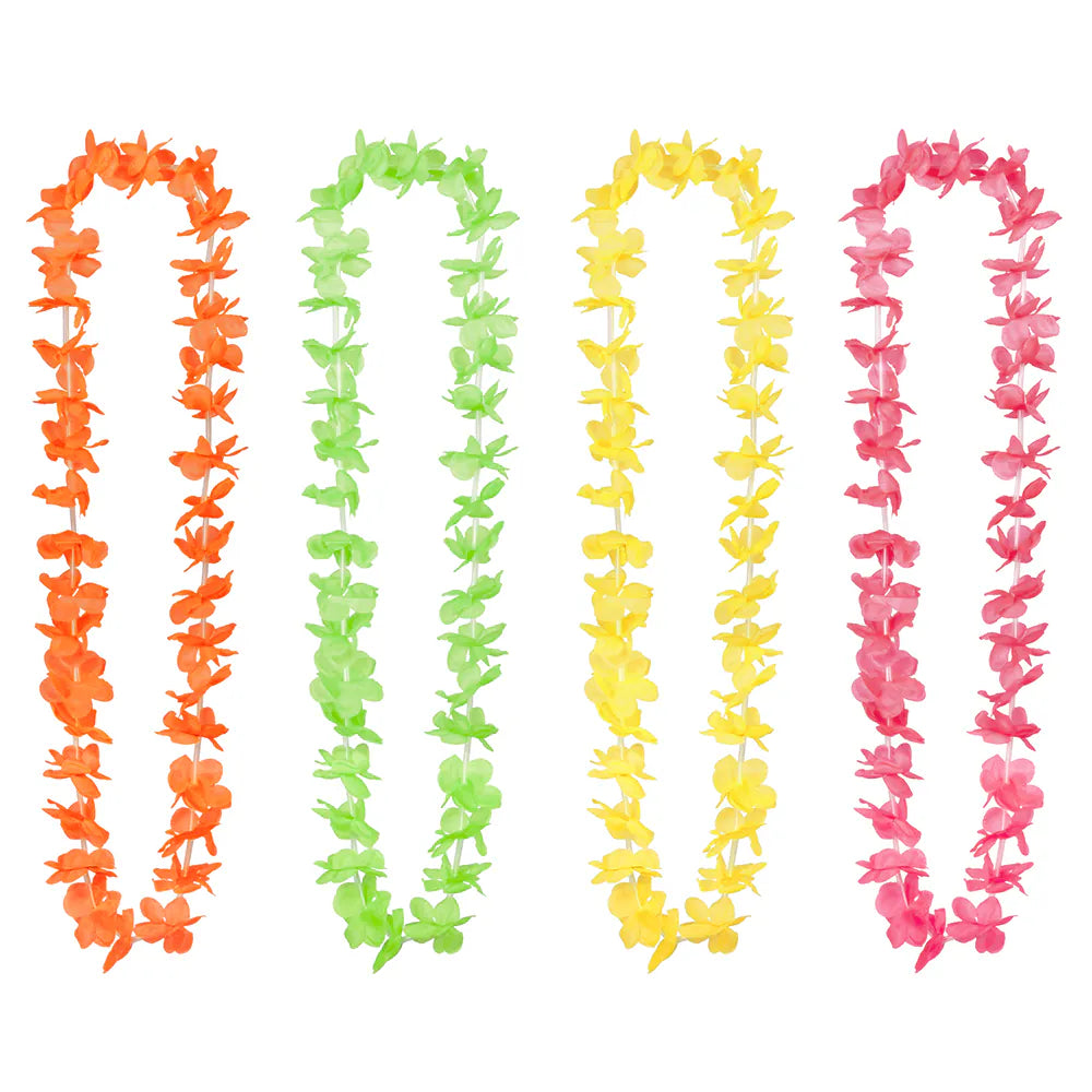Collares Hawaianos Neón UV 25 uds