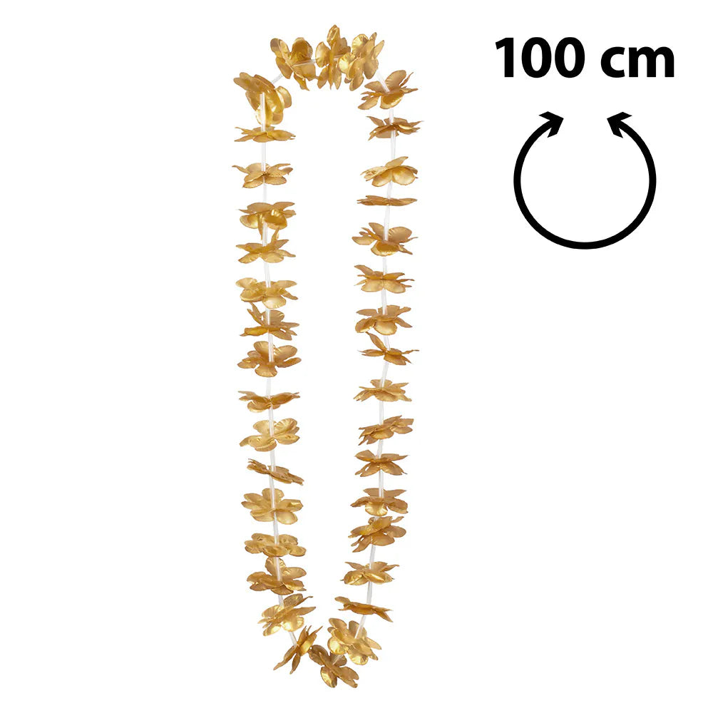 Collares Hawaianos Dorados 20 uds