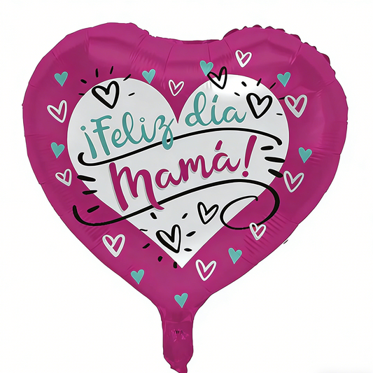 Globo Foil Feliz Día Mamá! 45cm/18in