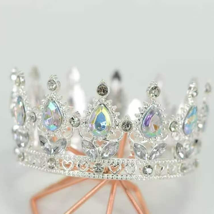 Corona de diamantes de imitación barroca de lujo 4.5cm*8cm