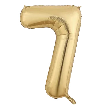 Globo Foil Número Gigante 100 cm (40") Dorado Claro