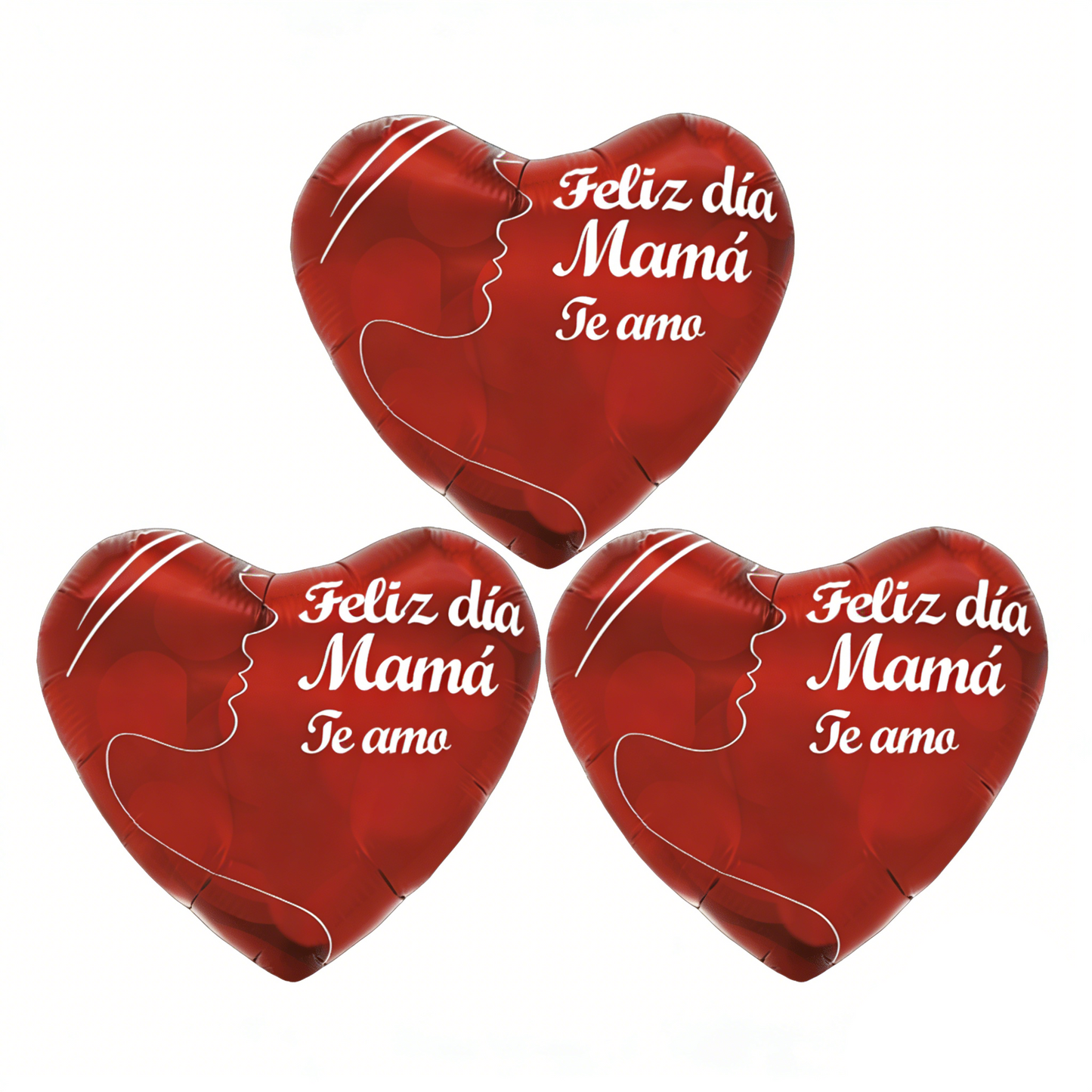 Globo Corazon Feliz Dia Mama 25Cm 3Pcs
