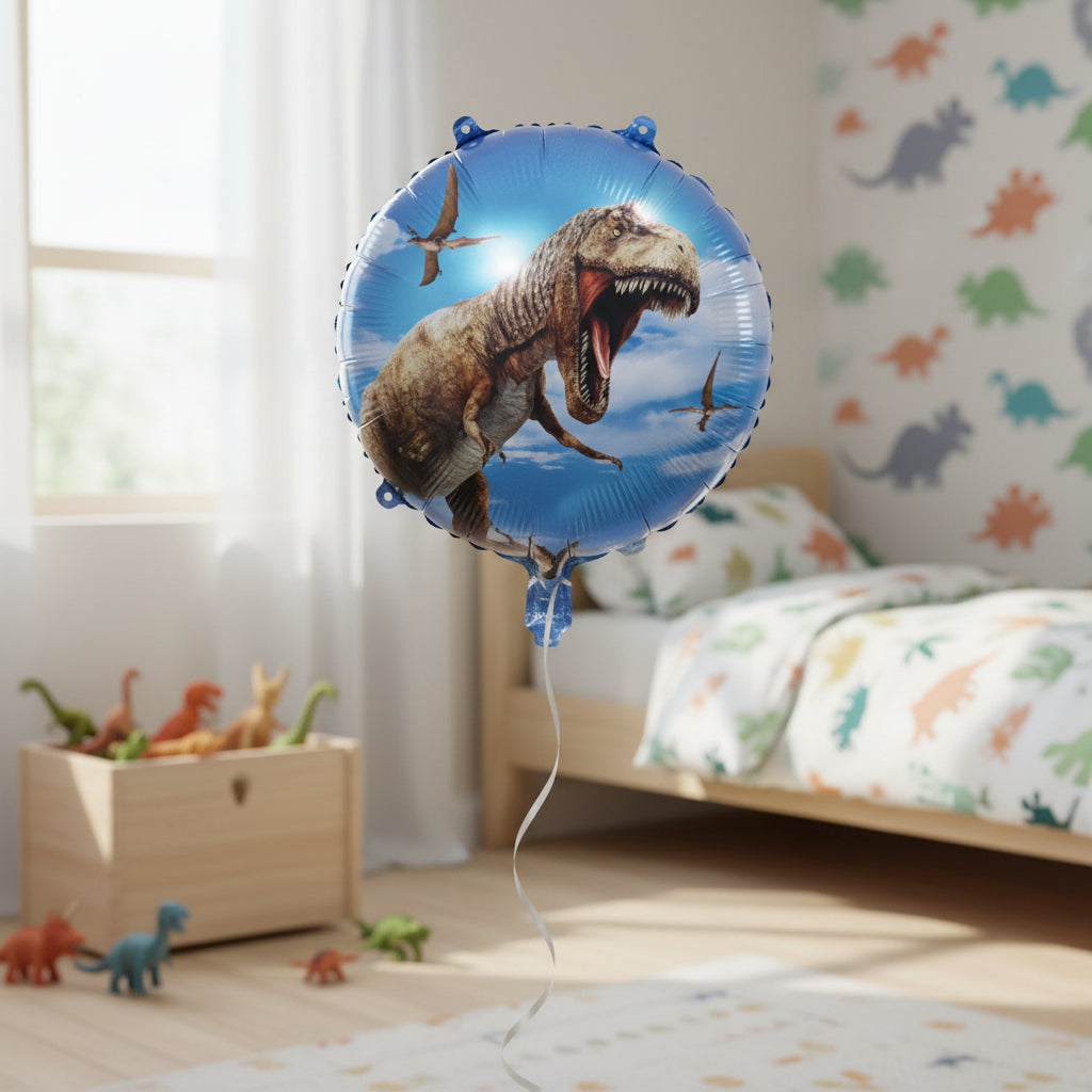 Globo Foil Redondo T-Rex 45 cm