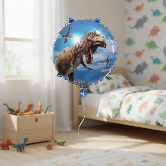 Globo Foil Redondo T-Rex 45 cm