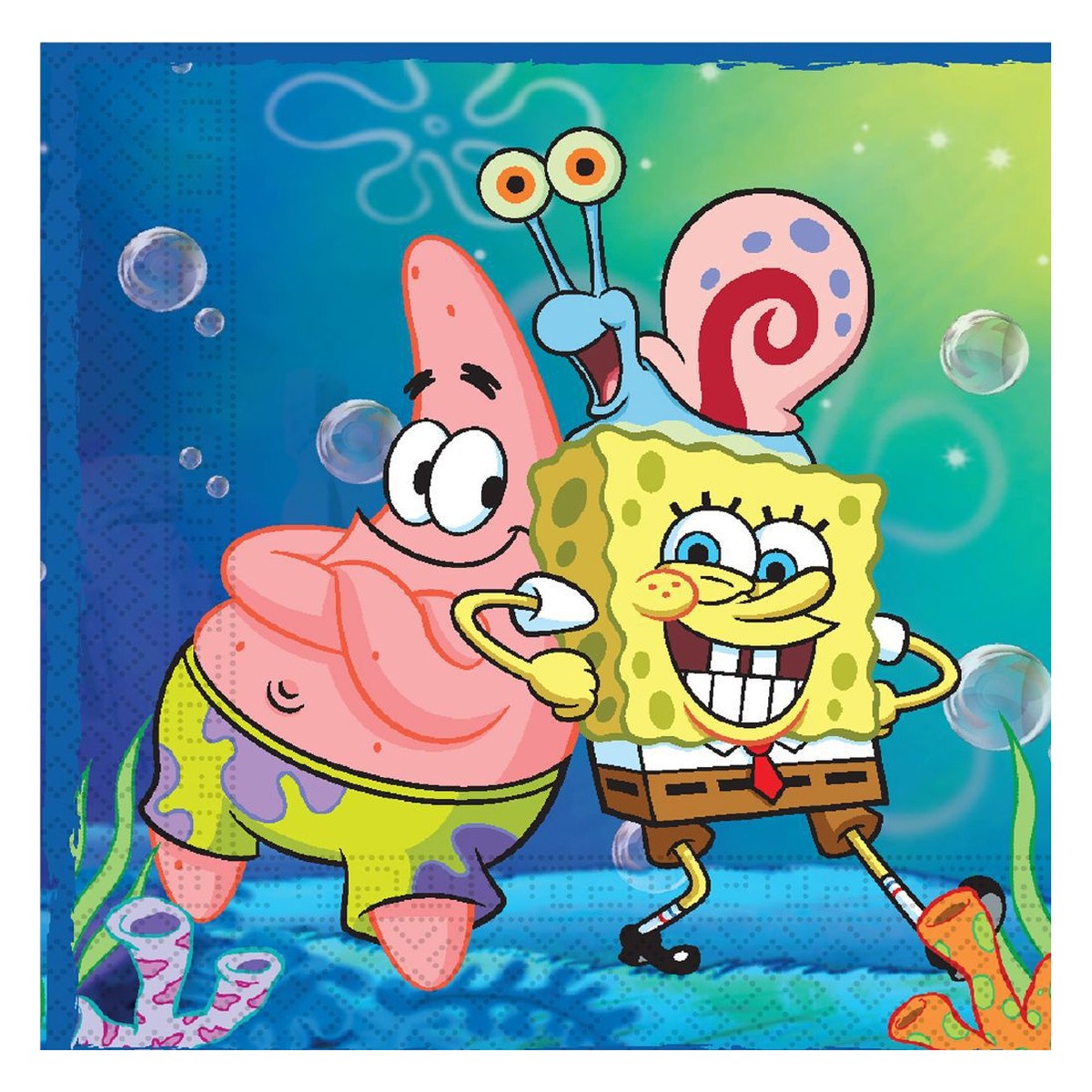 Servilletas Bob Esponja 33 cm 2 capas 20 uds