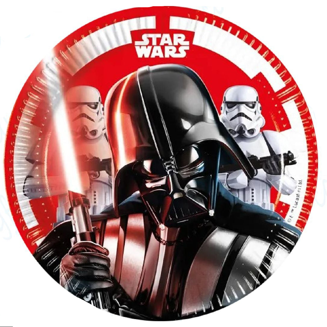 Platos de papel Star Wars 20 cm 6uds