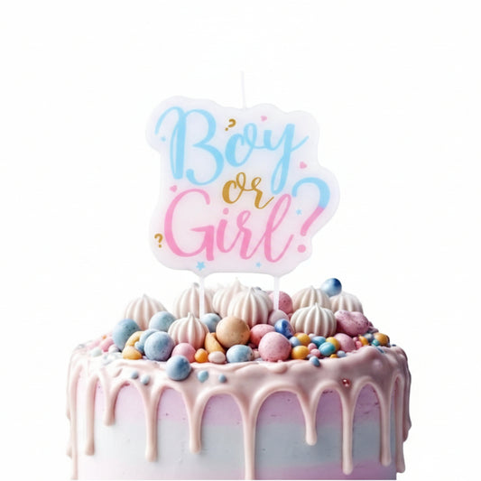 Vela Decorativa ¿Niño o Niña? para Revelación de Género
