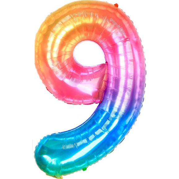 Globo Foil Número Gigante Transparente Jelly 86 cm (32")