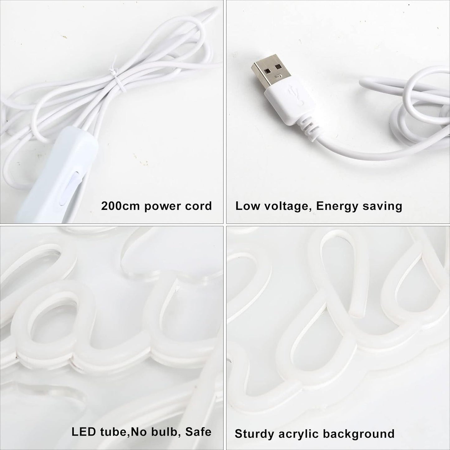 Letrero Neón LED Happy Birthday 500x350mm