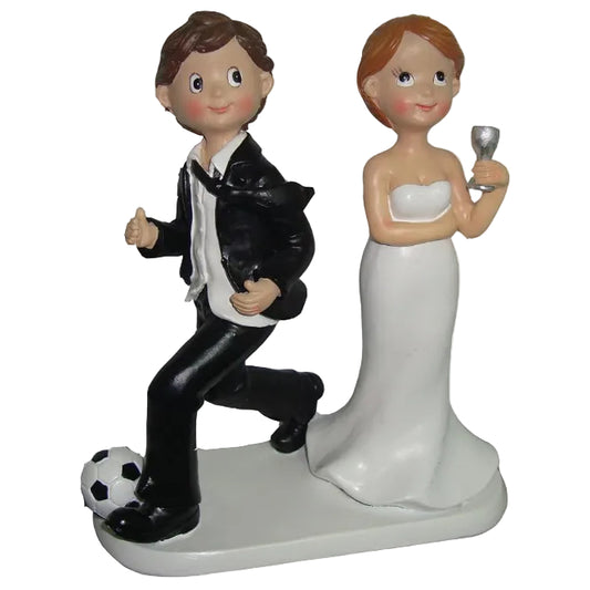 Figura Tarta Boda Futbolista 17 x 14 cm