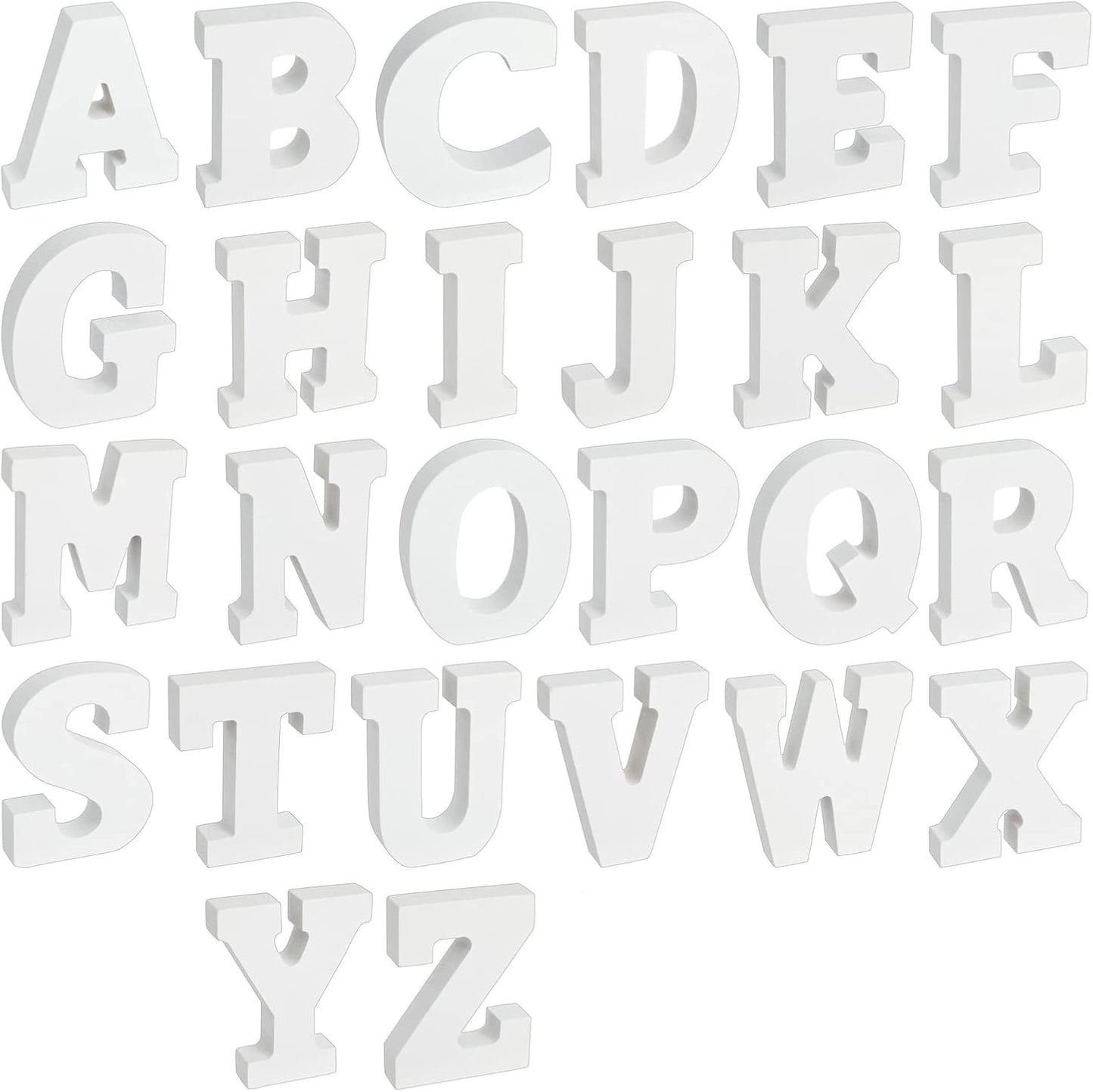 Letra Decorativa de Madera Blanca 3D 12x8 cm | A-Z