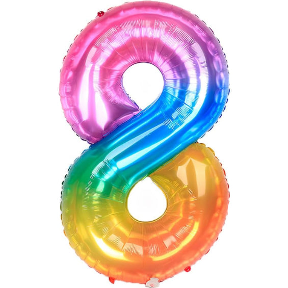Globo Foil Número Gigante Transparente Jelly 86 cm (32")